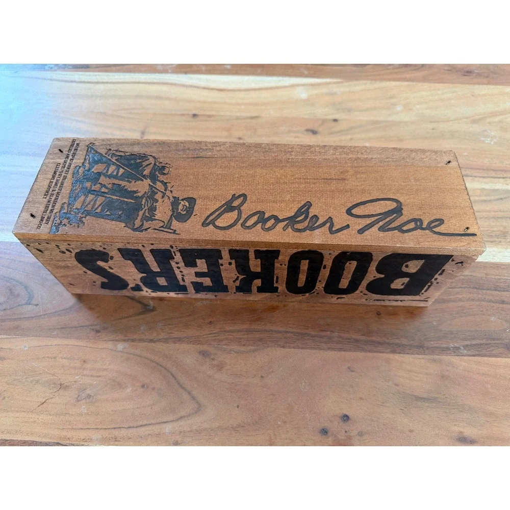Bookers Bourbon Wooden Box Small Batch Collection Barrys Batch 2025-01 Display
